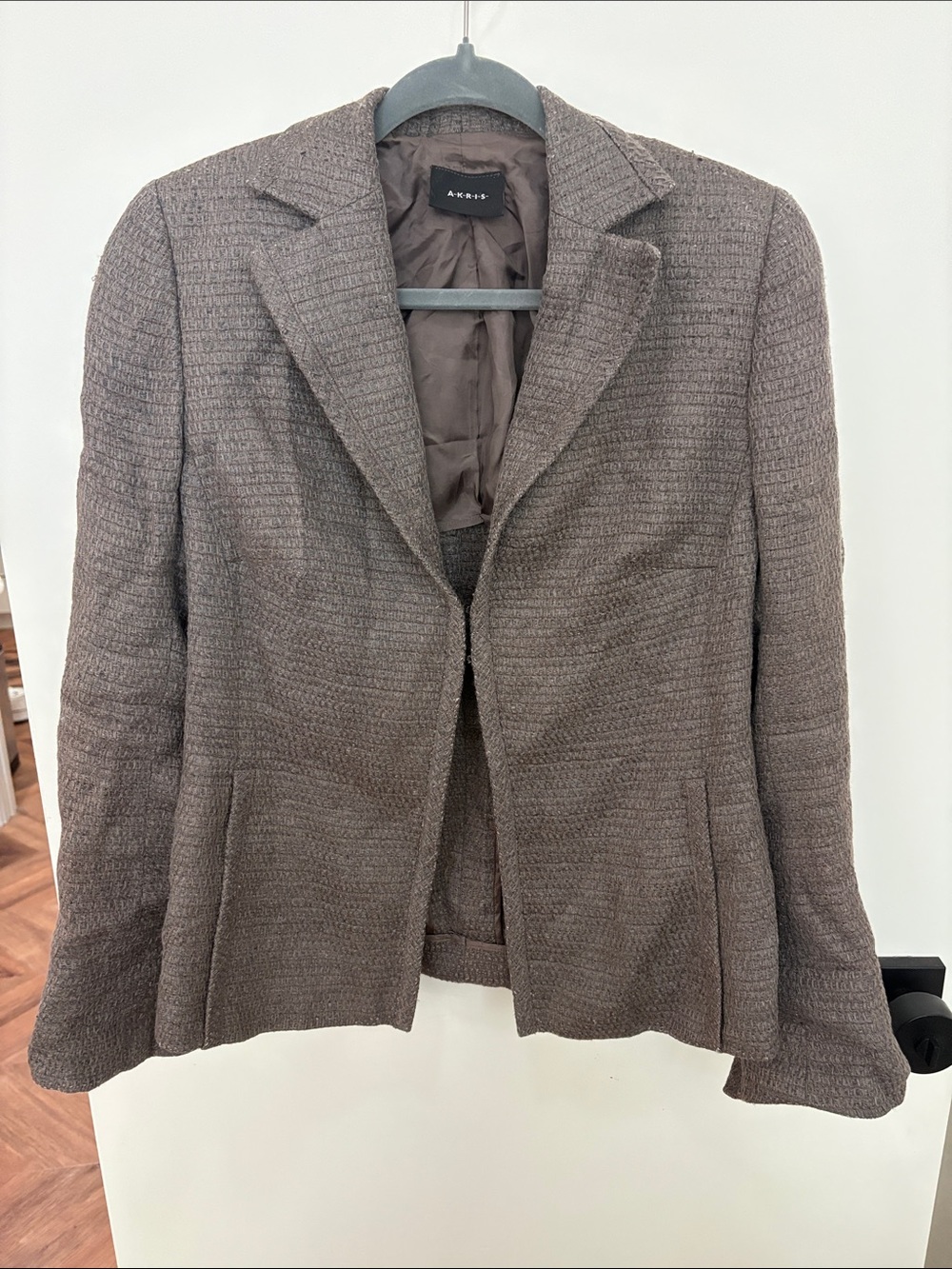 Akris Punto Women's Taupe Textured Tailored Blazer
